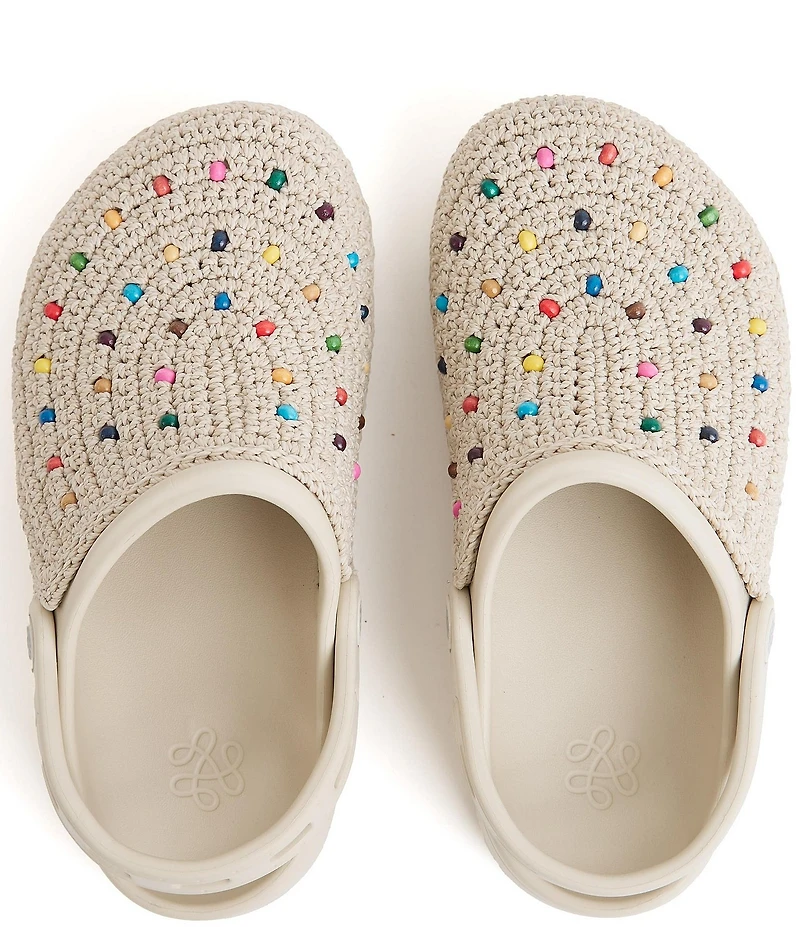 The Sak Crochet Rainbow Beaded EVA Clogs