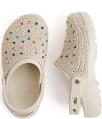 The Sak Crochet Rainbow Beaded EVA Clogs