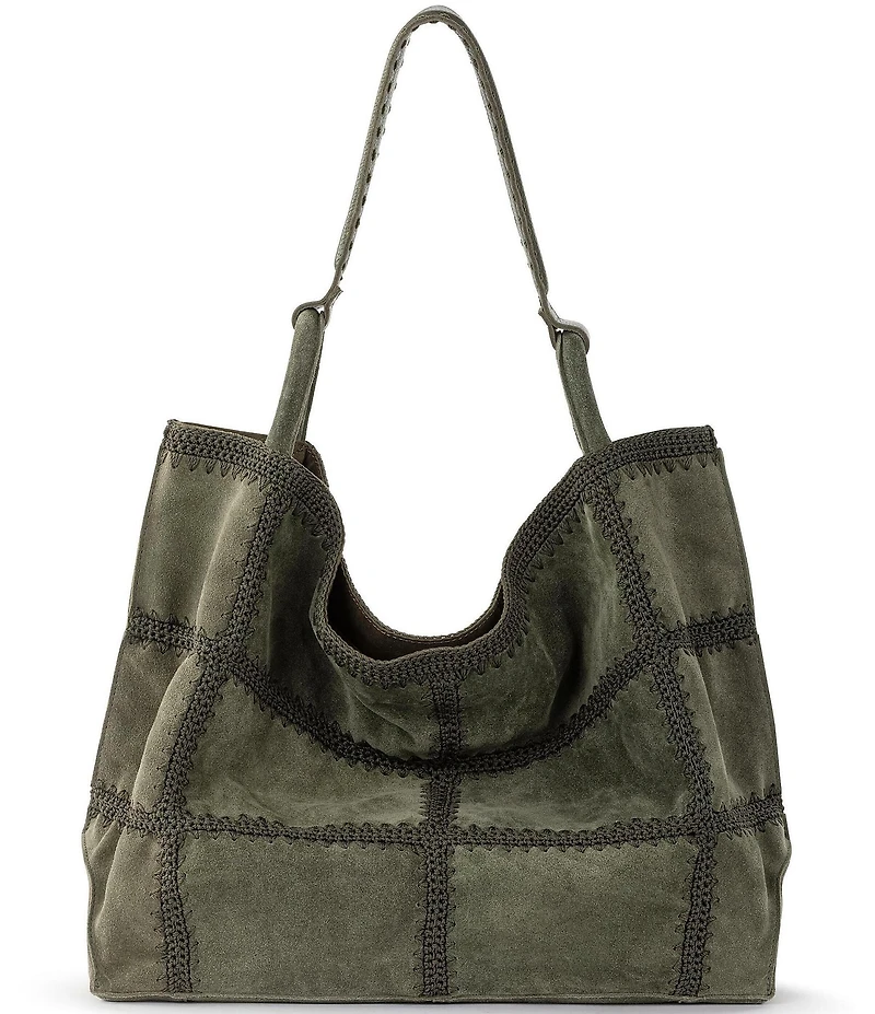 The Sak Los Feliz Suede Patch Slouchy Hobo Tote Bag