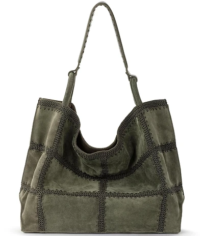 The Sak Los Feliz Suede Patch Slouchy Hobo Tote Bag