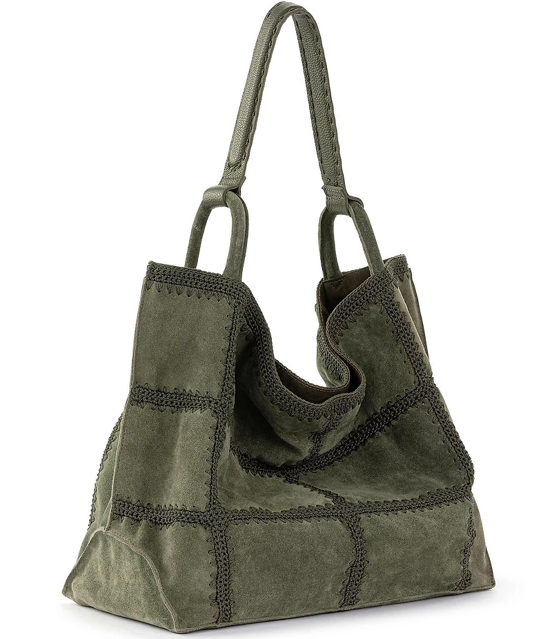 The Sak Los Feliz Suede Patch Slouchy Hobo Tote Bag