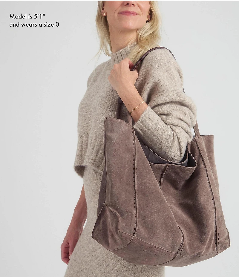 The Sak Los Feliz Suede Slouchy Hobo Tote Bag
