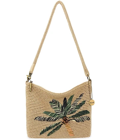 The Sak Lumi Palm Tree Crochet Crossbody Bag
