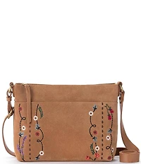 The Sak Melrose Suede Floral Crossbody Bag