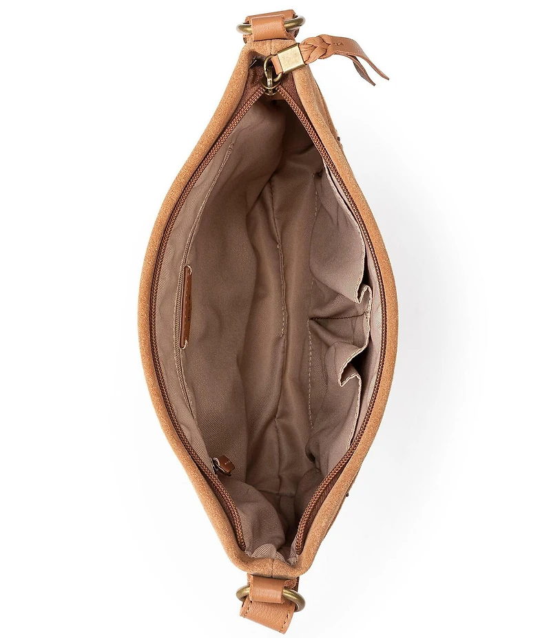 The Sak Melrose Suede Floral Crossbody Bag