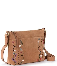 The Sak Melrose Suede Floral Crossbody Bag