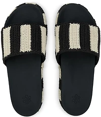 The Sak Olivia Striped Crochet Wedge Platform Sandals