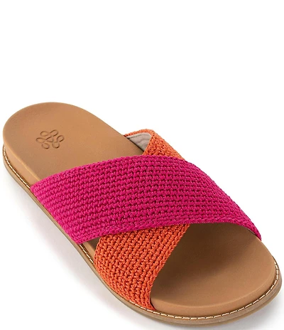 The Sak Penelope Colorblock Cross Banded Slide Sandals