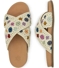 The Sak Penelope Flower Crochet Slide Sandals