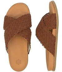 The Sak Penelope Woven Leather Slide Sandals