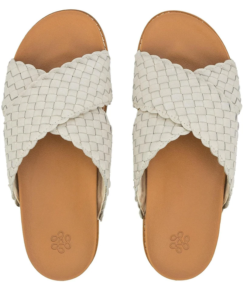 The Sak Penelope Woven Leather Slide Sandals