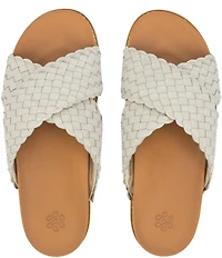 The Sak Penelope Woven Leather Slide Sandals
