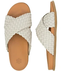 The Sak Penelope Woven Leather Slide Sandals