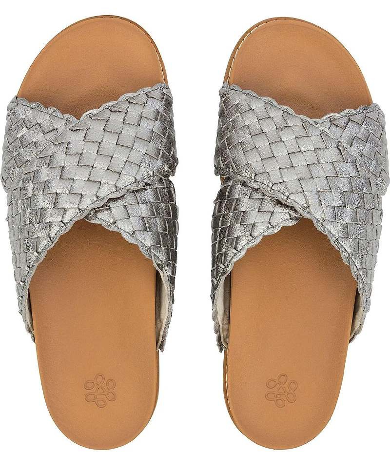 The Sak Penelope Woven Leather Slide Sandals