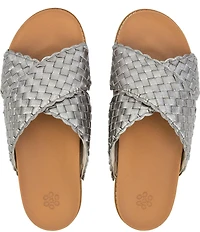 The Sak Penelope Woven Leather Slide Sandals