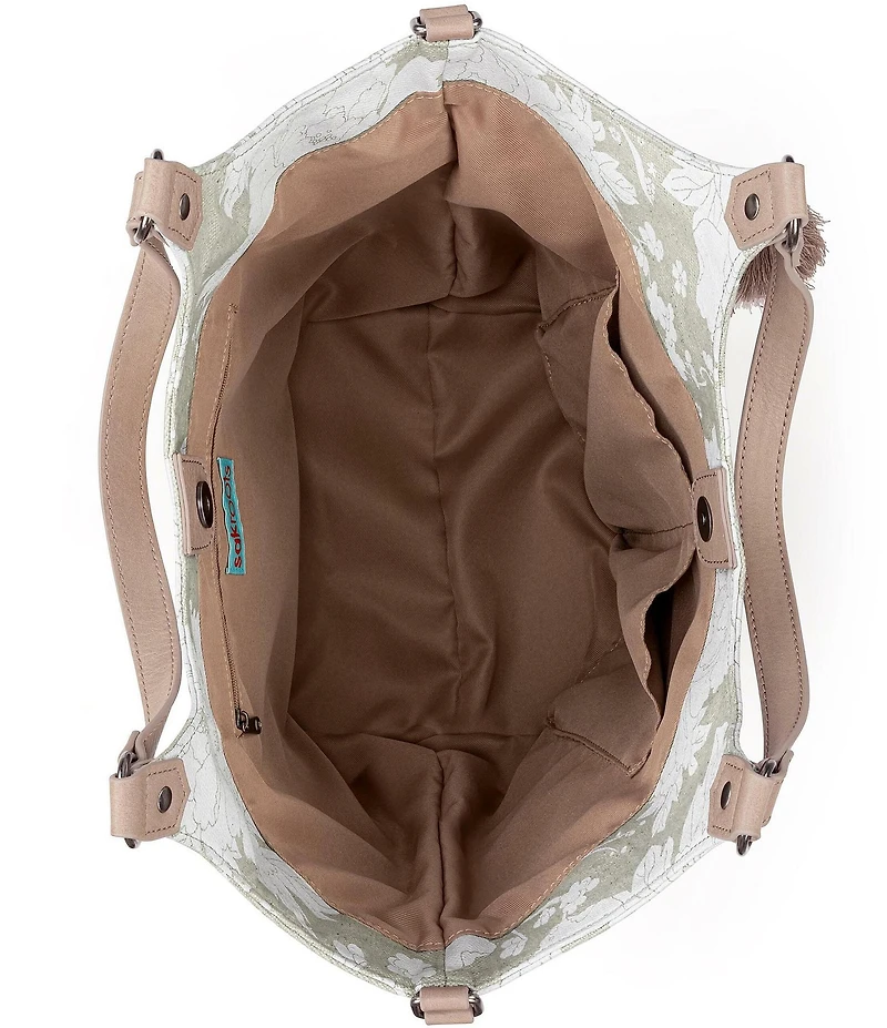 The Sak Roma Floral Expandable Shoulder Bag