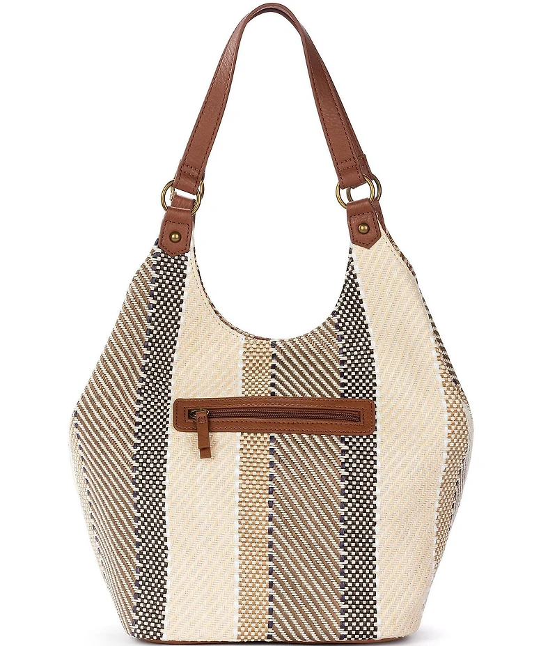 The Sak Roma Woven Straw Expandable Shoulder Bag