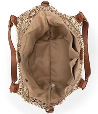 The Sak Roma Woven Straw Expandable Shoulder Bag