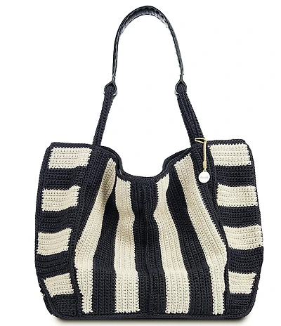 The Sak Stripe Crochet Large Tote Bag