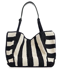 The Sak Stripe Crochet Large Tote Bag