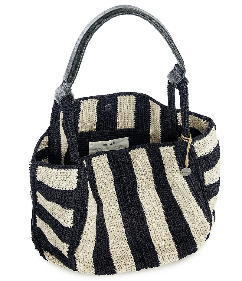 The Sak Stripe Crochet Large Tote Bag