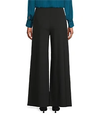 the Slim Factor fit Lightweight Ponte Knit No Waist Wide Leg Pants