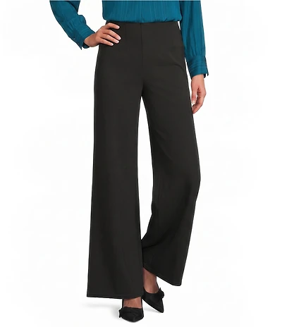the Slim Factor fit Lightweight Ponte Knit No Waist Wide Leg Pants