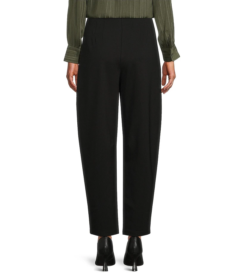 the Slim Factor fit Stretch Lightweight Ponte Knit No Waist Barrel Leg Pants