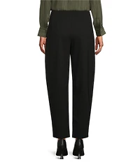 the Slim Factor fit Stretch Lightweight Ponte Knit No Waist Barrel Leg Pants