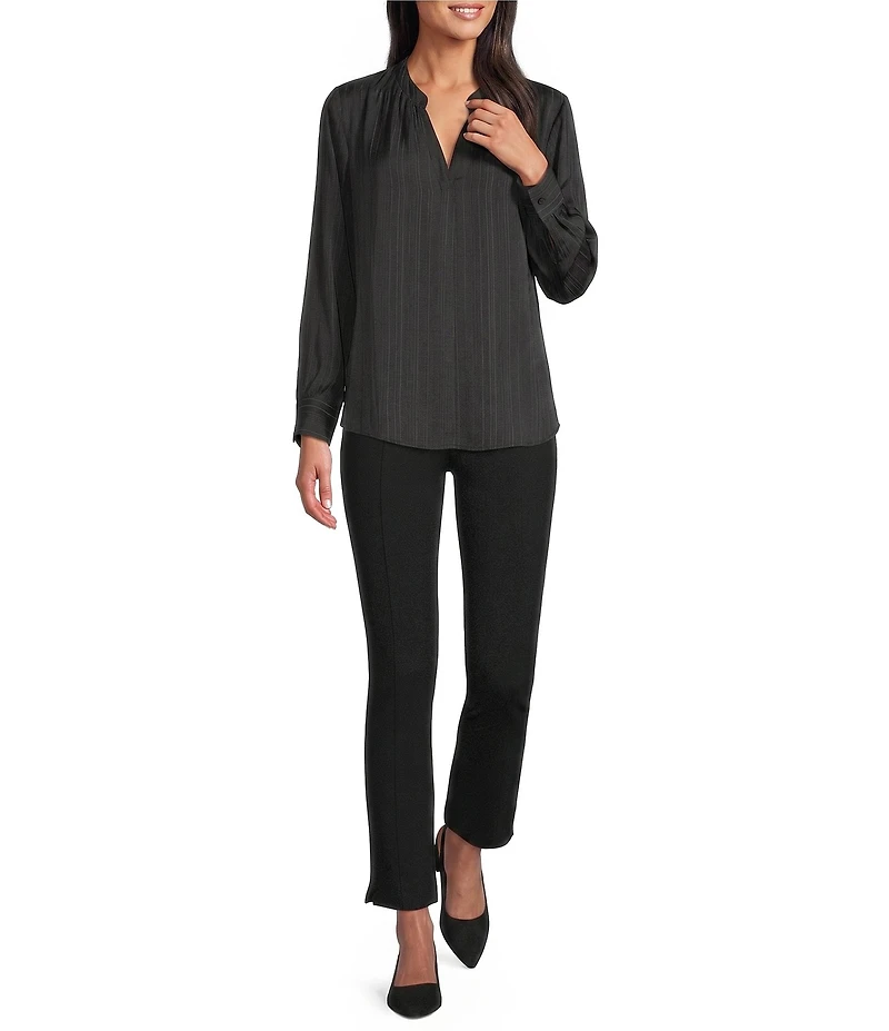 the Slim Factor fit Stretch Ponte Knit Ankle Pants