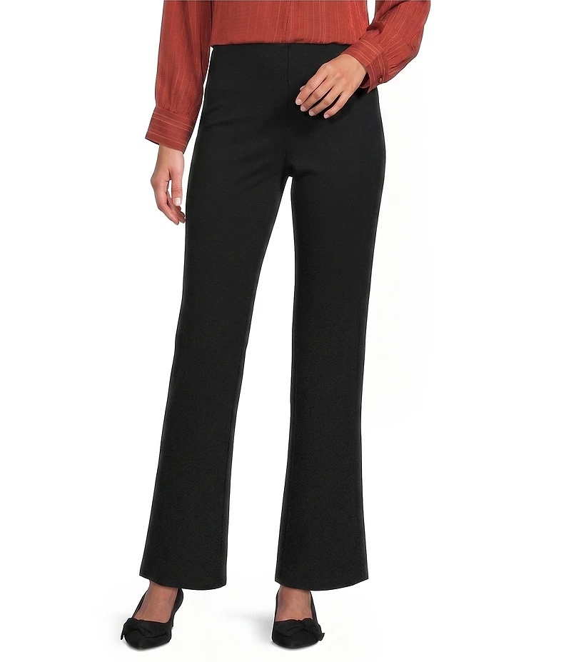 the Slim Factor fit Stretch Ponte Knit No Waist Flare Leg Pants