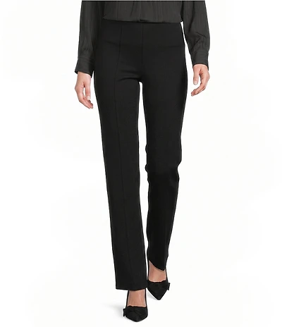 the Slim Factor fit Stretch Ponte Knit No Waist Slim Straight Pants