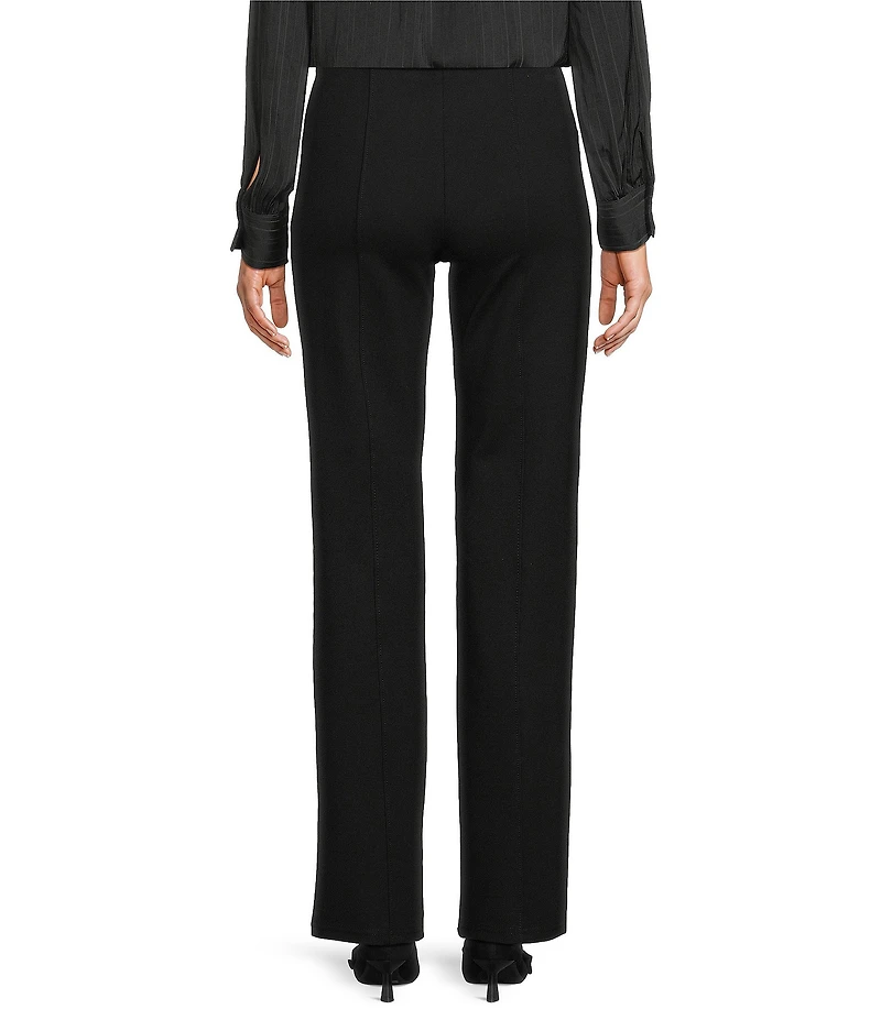 the Slim Factor fit Stretch Ponte Knit No Waist Slim Straight Pants