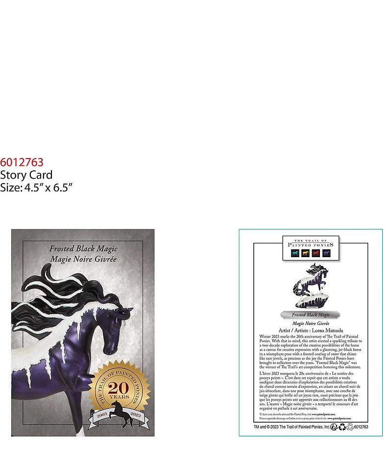 The Trail of Painted Ponies Frosted Black Magic Figurine