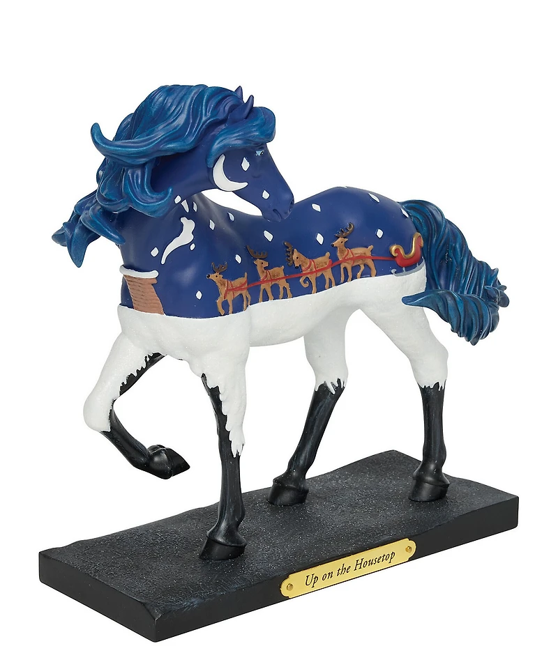 The Trail of Painted Ponies Up On The Housetop Collectible Figurine