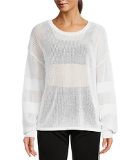 The Upside Fenway Sebastian Knit Oversized Crew Neck Long Sleeve Pullover