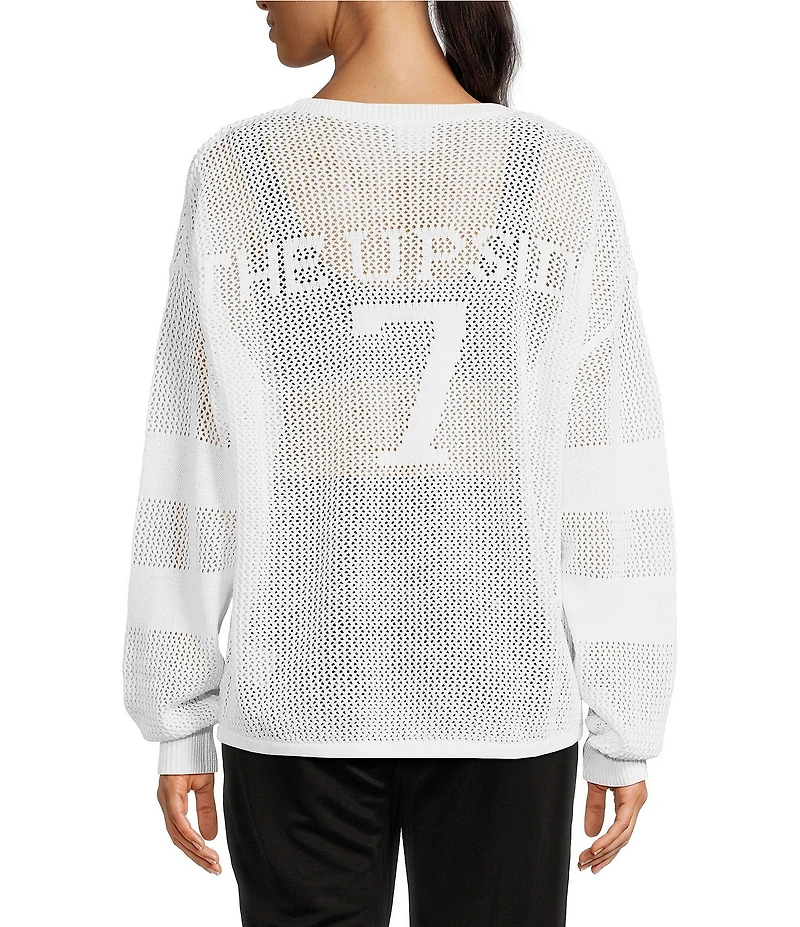 The Upside Fenway Sebastian Knit Oversized Crew Neck Long Sleeve Pullover