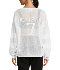 The Upside Fenway Sebastian Knit Oversized Crew Neck Long Sleeve Pullover