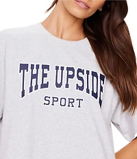 The Upside Harbor Sammi Organic Cotton Crew Neck Short Sleeve Tee