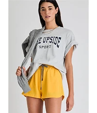 The Upside Harbor Sammi Organic Cotton Crew Neck Short Sleeve Tee