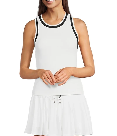 The Upside Kristi Rib Crew Neck Sleeveless Tank Top