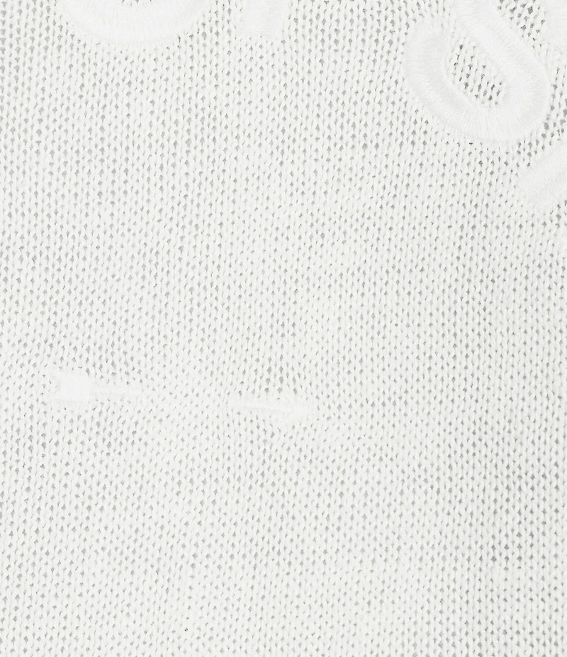 The Upside Tara Breathable Open Knit Linen High Neck Relaxed Tank Top