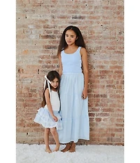 Theme NYC Big Girls Bella Heart Ruffle Tiered Maxi Skirt