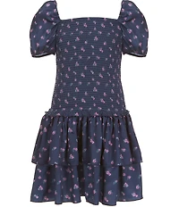 Theme NYC Big Girls Cap-Sleeve Lexi Satin Fit-And-Flare Dress