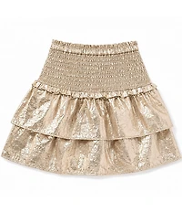 Theme NYC Big Girls Farra Lame Ruffled Miniskirt