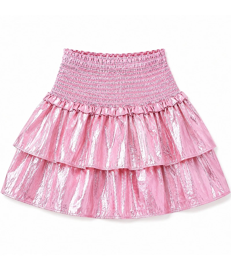 Theme NYC Big Girls Farra Lame Ruffled Miniskirt