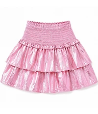 Theme NYC Big Girls Farra Lame Ruffled Miniskirt