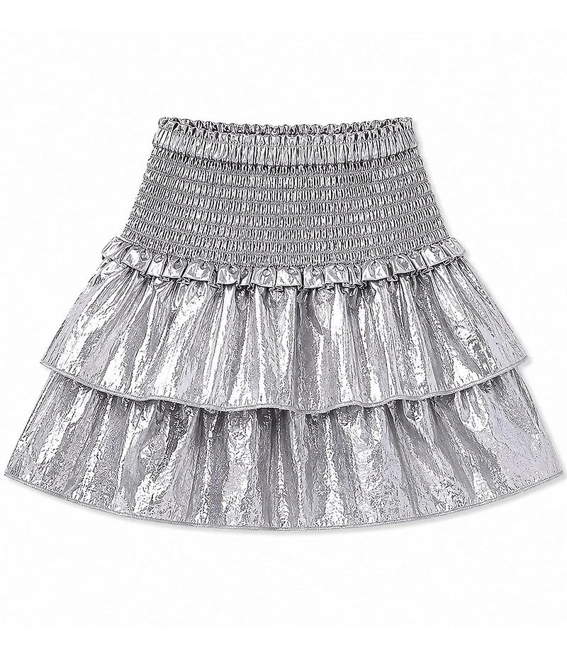Theme NYC Big Girls Farra Lame Ruffled Miniskirt