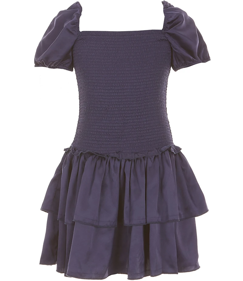 Theme NYC Big Girls Lexi Cap Sleeve Smocked Dress
