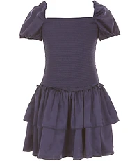 Theme NYC Big Girls Lexi Cap Sleeve Smocked Dress